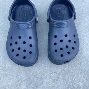 Kids Navy Blue Crocs Clogs